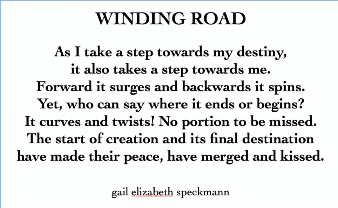 Gail Speckmann's poem
